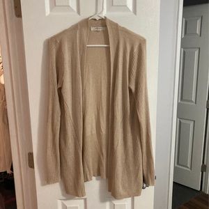 Tan Pointelle Cardigan